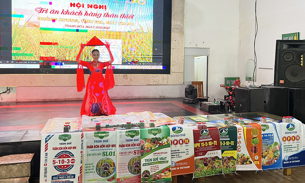 Công ty CP phân bón Sông Mã đồng hành cùng Hội nghị tri ân khách hàng Quảng Xương, Tĩnh Gia, Như Thanh